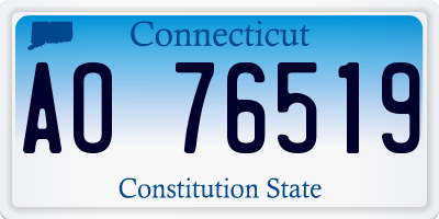 CT license plate AO76519