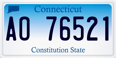 CT license plate AO76521