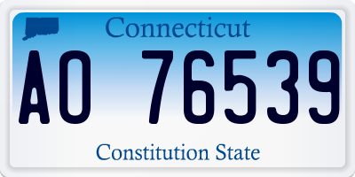CT license plate AO76539