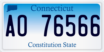 CT license plate AO76566