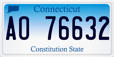 CT license plate AO76632