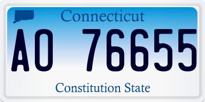 CT license plate AO76655