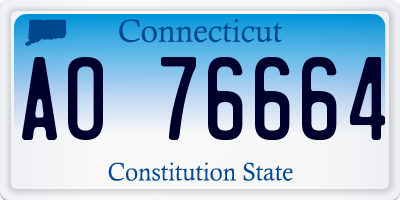 CT license plate AO76664