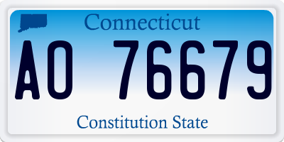 CT license plate AO76679