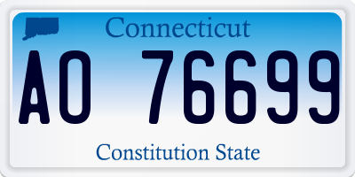 CT license plate AO76699