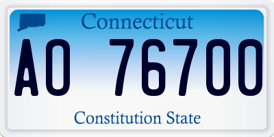 CT license plate AO76700