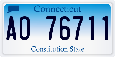 CT license plate AO76711