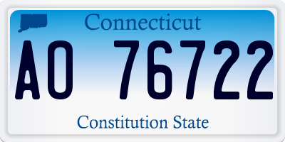 CT license plate AO76722