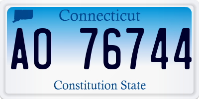 CT license plate AO76744