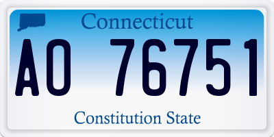 CT license plate AO76751