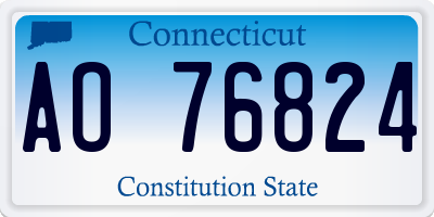 CT license plate AO76824