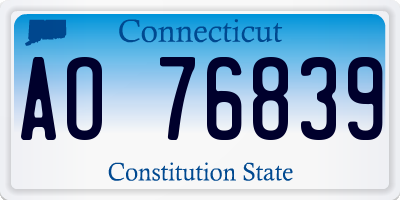 CT license plate AO76839