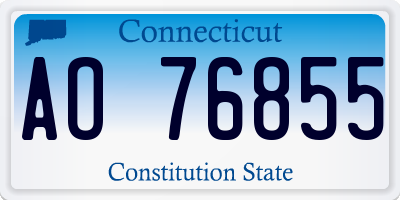 CT license plate AO76855