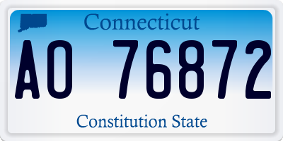 CT license plate AO76872