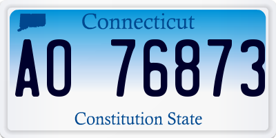 CT license plate AO76873