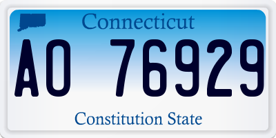 CT license plate AO76929