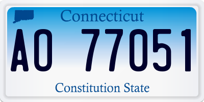CT license plate AO77051