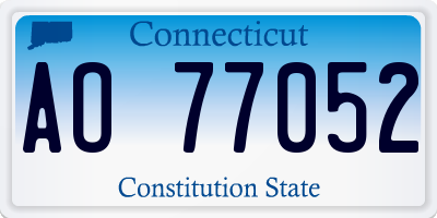 CT license plate AO77052