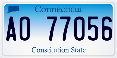 CT license plate AO77056