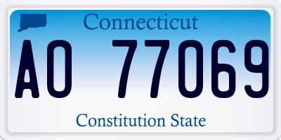 CT license plate AO77069
