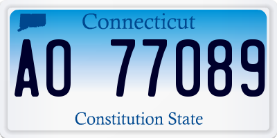 CT license plate AO77089
