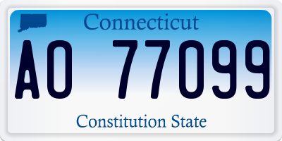 CT license plate AO77099