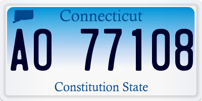 CT license plate AO77108