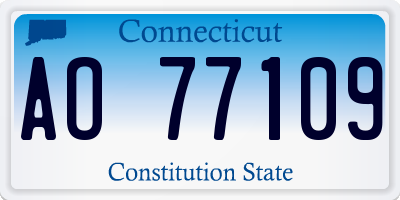 CT license plate AO77109