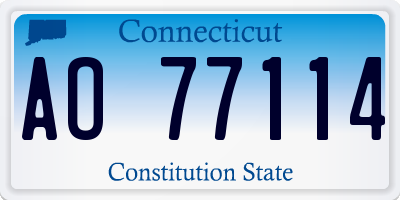 CT license plate AO77114