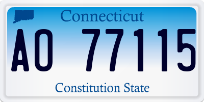 CT license plate AO77115