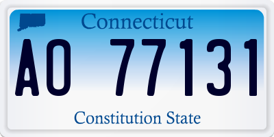CT license plate AO77131