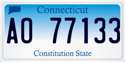 CT license plate AO77133