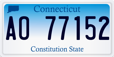 CT license plate AO77152