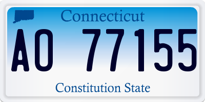 CT license plate AO77155