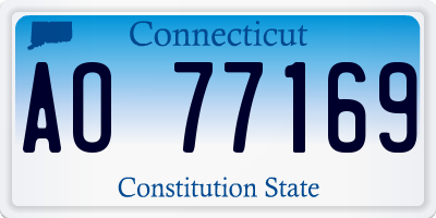 CT license plate AO77169