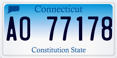 CT license plate AO77178