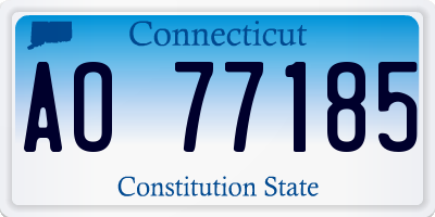 CT license plate AO77185