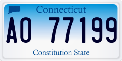 CT license plate AO77199