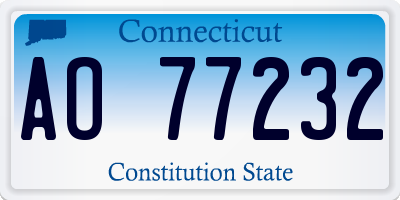 CT license plate AO77232