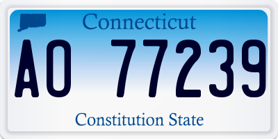 CT license plate AO77239