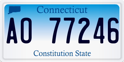 CT license plate AO77246