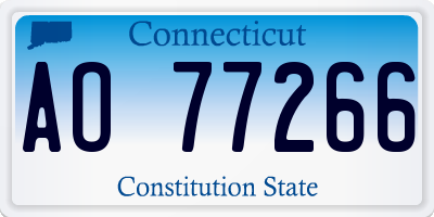 CT license plate AO77266
