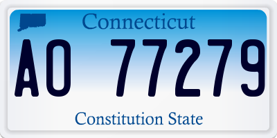 CT license plate AO77279
