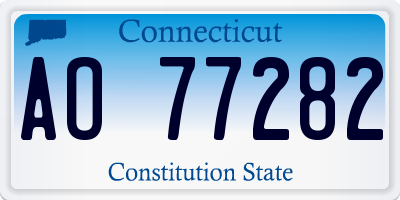 CT license plate AO77282