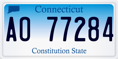 CT license plate AO77284