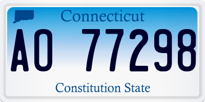 CT license plate AO77298