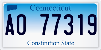 CT license plate AO77319