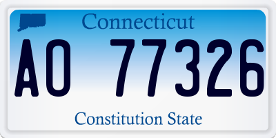 CT license plate AO77326