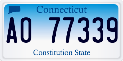 CT license plate AO77339