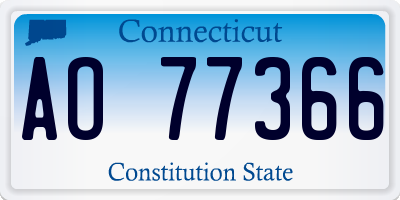 CT license plate AO77366